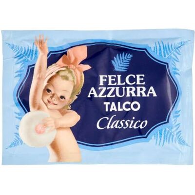 Felce Azzurra Talc, poudre délicate entièrement naturelle, parfum classique enveloppe, 100 gr Felce Azzurra Talc, poudre délicate entièrement naturelle, parfum classique enveloppe, 100 gr