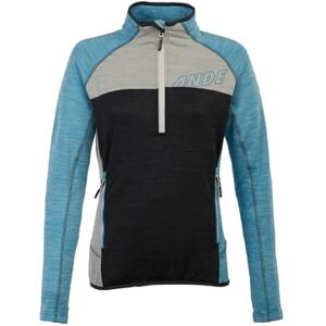 Ande W32002-U580 QualIDO Lady Half Zip Long Tricot Femme Anthracite/Bleu Atoll Taille XL Ande W32002-U580 QualIDO Lady Half Zip Long Tricot Femme Anthracite/Bleu Atoll Taille XL