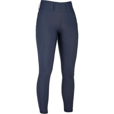 HKM Jil Legging d'équitation taille haute en silicone pour femme, bleu foncé, taille 22 HKM Jil Legging d'équitation taille haute en silicone pour femme, bleu foncé, taille 22