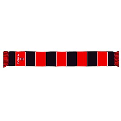 Écharpe à Rayures Brodée AC Milan - Écharpe Écharpe à Rayures Brodée AC Milan - Écharpe