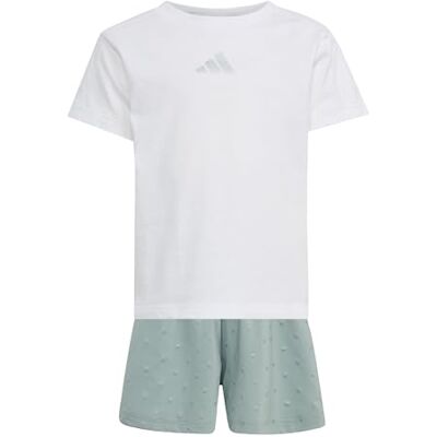 adidas flickor Seasonals Glam Short Set, white/silver met., 7-8 Years adidas flickor Seasonals Glam Short Set, white/silver met., 7-8 Years