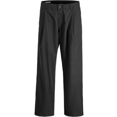 JACK & JONES JUNIOR Jpstowen Cade Pantalon de jogging plissé, Noir, 176 JACK & JONES JUNIOR Jpstowen Cade Pantalon de jogging plissé, Noir, 176