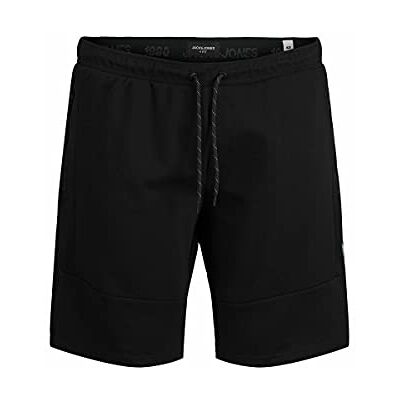 JACK & JONES Short de survêtement classique pour homme, Noir, 46 JACK & JONES Short de survêtement classique pour homme, Noir, 46