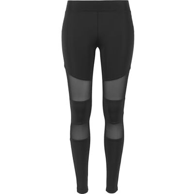 Urban Classics Legging pour femme avec empiècements en maille, pour femme Disponible dans de nombreuses variantes de couleurs Tailles XS à 5XL, Noir, XS Urban Classics Legging pour femme avec empiècements en maille, pour femme Disponible dans de nombreuses variantes de couleurs Tailles XS à 5XL, Noir, XS