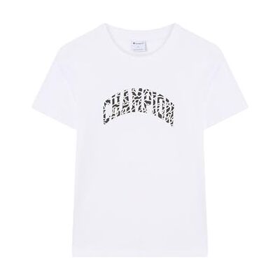 Champion Femmes T-shirt à col rond graphique, blanc, taille L Champion Femmes T-shirt à col rond graphique, blanc, taille L