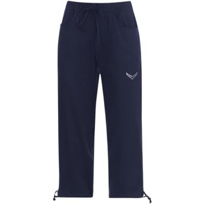 Trigema Pantalon ¾ pour femme avec cristaux, Bleu marine (046)., L Trigema Pantalon ¾ pour femme avec cristaux, Bleu marine (046)., L