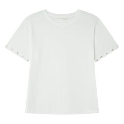 Springfield 5t.b.camiseta Tachas Eyelet Tricot Femme Springfield 5t.b.camiseta Tachas Eyelet Tricot Femme
