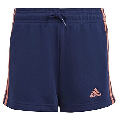 adidas Fille Essentials 3-Stripes Shorts, dark blue/semi coral fusion, 13-14 Years adidas Fille Essentials 3-Stripes Shorts, dark blue/semi coral fusion, 13-14 Years
