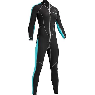 CRESSI Lido Lady Monopiece Wetsuit 2 mm Combinaison Humide Monopièce 2mm-Femme, Noir/Aiguemarine CRESSI Lido Lady Monopiece Wetsuit 2 mm Combinaison Humide Monopièce 2mm-Femme, Noir/Aiguemarine