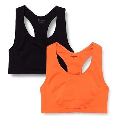 Champion Seamless-Fitness Sports Soutien-gorge Pack de sport 2 pour femme, Multicolore (Rose/Noir), S-M Champion Seamless-Fitness Sports Soutien-gorge Pack de sport 2 pour femme, Multicolore (Rose/Noir), S-M