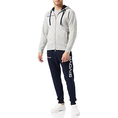 Givova , survêtement roi, gris/bleu, 2XL Givova , survêtement roi, gris/bleu, 2XL