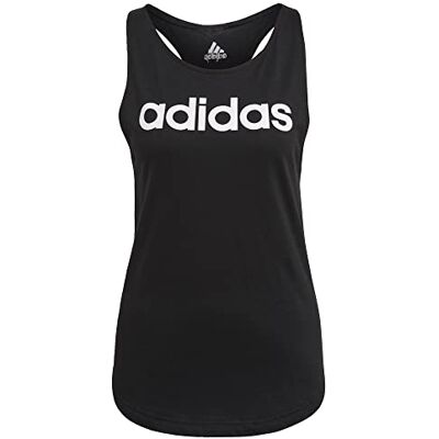 adidas Femme Essentials Loose Logo Tank Top, Black/White, S adidas Femme Essentials Loose Logo Tank Top, Black/White, S