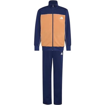 adidas unisex barn Junior Tricot Colourpop Tracksuit, dark blue/Dusky Orange/white, 9-10 Years adidas unisex barn Junior Tricot Colourpop Tracksuit, dark blue/Dusky Orange/white, 9-10 Years