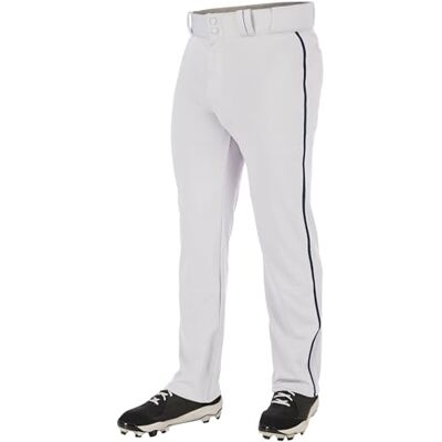 Champro Triple Crown 2.0 Pantalon de baseball à bas ouvert avec tresse, blanc, bleu marine, S, Blanc, bleu marine., S Champro Triple Crown 2.0 Pantalon de baseball à bas ouvert avec tresse, blanc, bleu marine, S, Blanc, bleu marine., S
