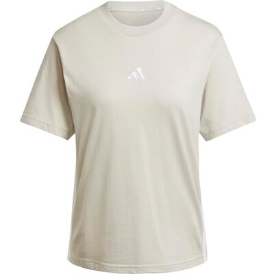 adidas Femme Essentials 3-Stripes Cotton Shirt, wonder alumina/white, XXL adidas Femme Essentials 3-Stripes Cotton Shirt, wonder alumina/white, XXL