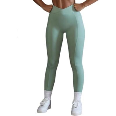 Little Hand Legging de Sport Femme Yoga Fitness Gym Pilates Taille Haute Compression Pants, F-vert, XL Little Hand Legging de Sport Femme Yoga Fitness Gym Pilates Taille Haute Compression Pants, F-vert, XL