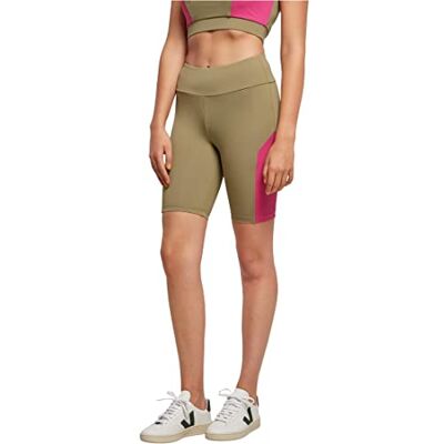 Urban Classics Ladies Color Block Cycle Shorts Yoga Femme, Khaki/Brightviolet, XS Urban Classics Ladies Color Block Cycle Shorts Yoga Femme, Khaki/Brightviolet, XS