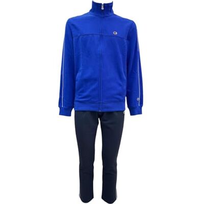 Champion Survêtement Legacy entièrement zippé avec logo pour homme, Bleu (BS008), XL Champion Survêtement Legacy entièrement zippé avec logo pour homme, Bleu (BS008), XL