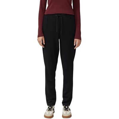s.Oliver Pantalon Noir - Taille Haute, Ceinture Élastique, Coupe Régulière - Pants s.Oliver Pantalon Noir - Taille Haute, Ceinture Élastique, Coupe Régulière - Pants