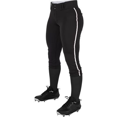 Champro Pantalon de softball femme coupe basse avec bande latérale contrastée Champro Pantalon de softball femme coupe basse avec bande latérale contrastée