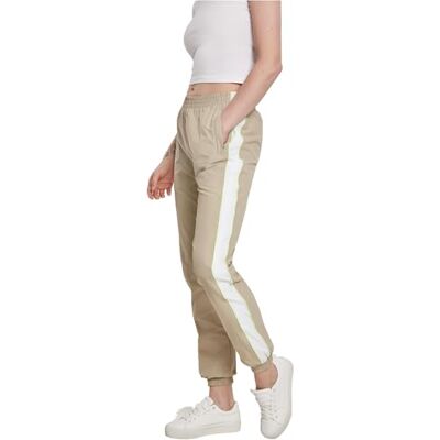Urban Classics Hose Ladies Piped Track Pants Pantalon Femme, Concrete/Electriclime, L Urban Classics Hose Ladies Piped Track Pants Pantalon Femme, Concrete/Electriclime, L