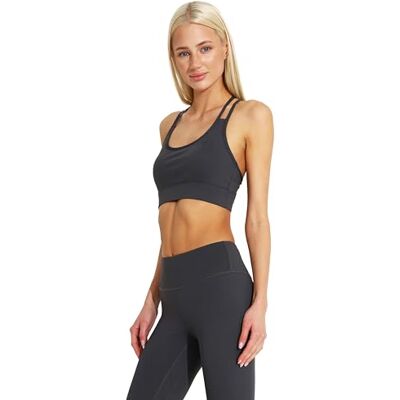 Carlheim Women's active wear Sports Bra X-Back, Charcoal Grey, X-Large Carlheim Women's active wear Sports Bra X-Back, Charcoal Grey, X-Large