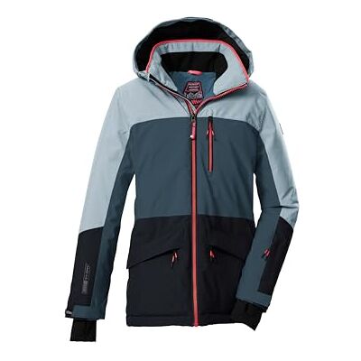 Killtec 43562-000 KSW 208 GRLS SKI JCKT Veste de ski fonctionnelle pour fille avec capuche et jupe pare-neige Bleu foncé/bleu clair/bleu fumé/noir 164 Killtec 43562-000 KSW 208 GRLS SKI JCKT Veste de ski fonctionnelle pour fille avec capuche et jupe pare-neige Bleu foncé/bleu clair/bleu fumé/noir 164