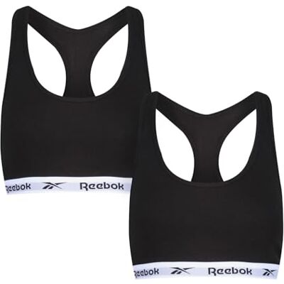 Reebok Womens Crop Top Frankie Black/White Elastic T-Shirt Femme, Black/White, M Reebok Womens Crop Top Frankie Black/White Elastic T-Shirt Femme, Black/White, M