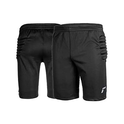 Reusch Short de gardien de but de football rembourré pour homme, Noir, L Reusch Short de gardien de but de football rembourré pour homme, Noir, L