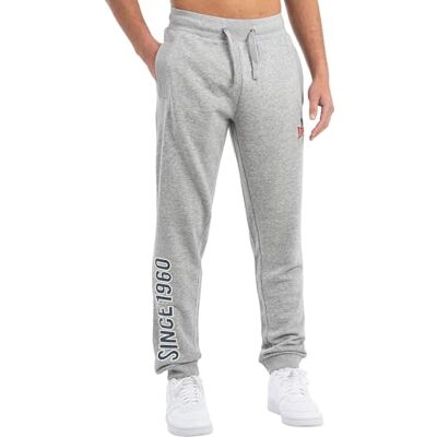 Lonsdale VIRKIE Pantalon de jogging pour homme Coupe normale, Gris marl/bleu marine/rouge, XXL Lonsdale VIRKIE Pantalon de jogging pour homme Coupe normale, Gris marl/bleu marine/rouge, XXL