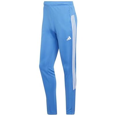 adidas herr WORKOUT ESSENTIALS ALL-SET 3-STRIPES KNIT PANT, ray blue/white, L adidas herr WORKOUT ESSENTIALS ALL-SET 3-STRIPES KNIT PANT, ray blue/white, L