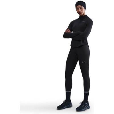 NIKE W Nk Df Tempo Hr Legging 7/8 Tght pour femme, noir/argenté réfléchissant, taille L NIKE W Nk Df Tempo Hr Legging 7/8 Tght pour femme, noir/argenté réfléchissant, taille L