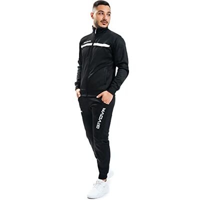 Givova , survêtement un full zip Mixte Adulte, Noir/Blanc, M Givova , survêtement un full zip Mixte Adulte, Noir/Blanc, M