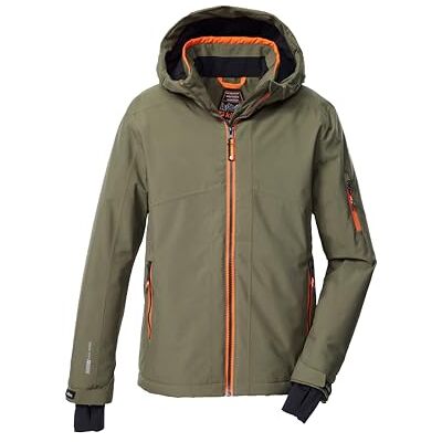 Killtec 43469-000 KSW 202 BYS SKI JCKT Veste de ski fonctionnelle avec capuche et jupe pare-neige pour garçon Vert olive 164 cm Killtec 43469-000 KSW 202 BYS SKI JCKT Veste de ski fonctionnelle avec capuche et jupe pare-neige pour garçon Vert olive 164 cm