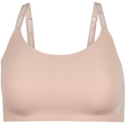 adidas Women's Active Micro Flex Wireless Seamless Lounge Bra, Peach Whip/White, L adidas Women's Active Micro Flex Wireless Seamless Lounge Bra, Peach Whip/White, L