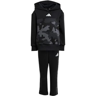 adidas unisex barn Seasonal Essentials Little Kids Camo Fleece Jogger Set, black/white, 3-4 Years adidas unisex barn Seasonal Essentials Little Kids Camo Fleece Jogger Set, black/white, 3-4 Years