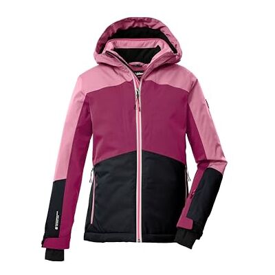 Killtec 43486-000 KSW 196 GRLS SKI JCKT Veste de ski fonctionnelle avec capuche et jupe pare-neige pour fille Framboise foncé/noir/bleu/framboise clair Taille 176 Killtec 43486-000 KSW 196 GRLS SKI JCKT Veste de ski fonctionnelle avec capuche et jupe pare-neige pour fille Framboise foncé/noir/bleu/framboise clair Taille 176
