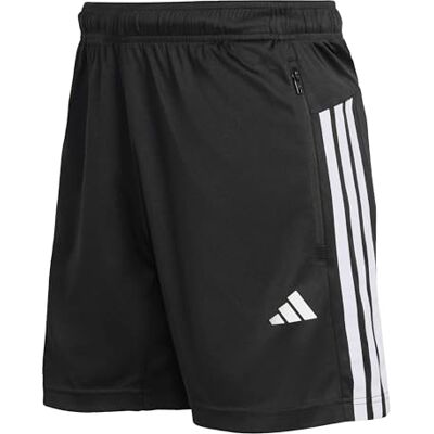 adidas Homme Workout Essentials Base 3-Stripes Pique Short 7Inch Shorts, black/white, L adidas Homme Workout Essentials Base 3-Stripes Pique Short 7Inch Shorts, black/white, L