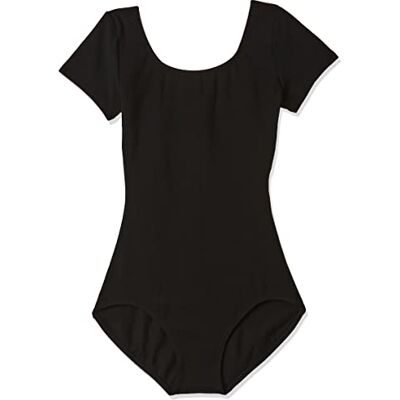 Capezio Women's Team Basic Short Sleeve Leotard, Noir, XS Capezio Women's Team Basic Short Sleeve Leotard, Noir, XS