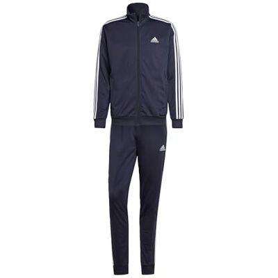 adidas Basic 3-Stripes Tricot Track SuitHomme Survêtement, Legend Ink/White, L adidas Basic 3-Stripes Tricot Track SuitHomme Survêtement, Legend Ink/White, L
