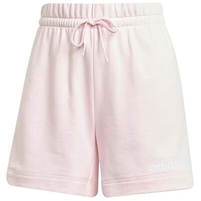 adidas Femme Essentials Linear French Terry Shorts, clear pink/white, XXS adidas Femme Essentials Linear French Terry Shorts, clear pink/white, XXS