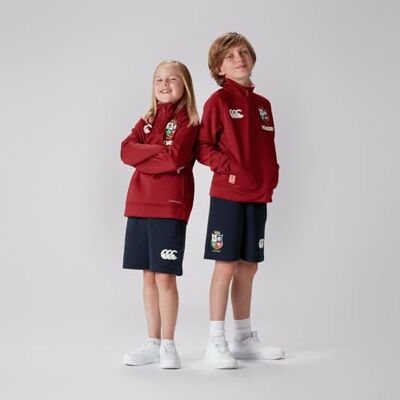 Canterbury Lions britanniques et irlandais en polaire avec fermeture éclair 1/4 pour enfant, motif dahlia rouge, 14 ans Canterbury Lions britanniques et irlandais en polaire avec fermeture éclair 1/4 pour enfant, motif dahlia rouge, 14 ans