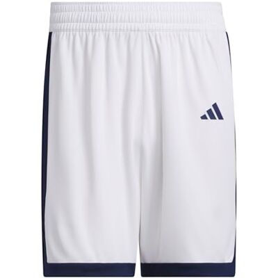 adidas Homme Mens Pulse Speed Bball Short Shorts, white/team navy blue, M adidas Homme Mens Pulse Speed Bball Short Shorts, white/team navy blue, M