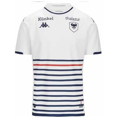 Kappa Kombat 2024 Away SM Caen Act Jersey White-Blue Dk-Red-Sponsor Size Kid 6Y, bleu, 6 años Kappa Kombat 2024 Away SM Caen Act Jersey White-Blue Dk-Red-Sponsor Size Kid 6Y, bleu, 6 años
