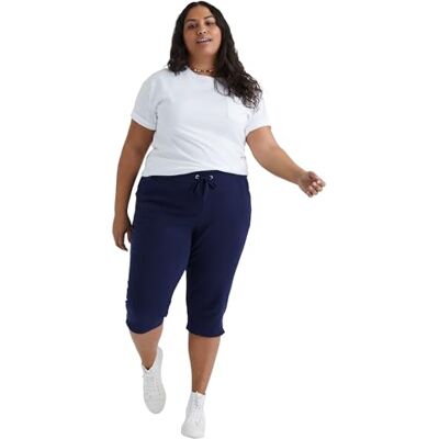 Just My Size Pantalon de sport pour femme, pantalon capri en peluche sans cintre avec poches Just My Size Pantalon de sport pour femme, pantalon capri en peluche sans cintre avec poches