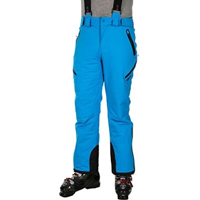 Trespass Kristoff Pantalon de ski imperméable pour homme avec bretelles amovibles, fermetures éclair aux chevilles, guêtres et fentes latérales Bleu vif Taille S Trespass Kristoff Pantalon de ski imperméable pour homme avec bretelles amovibles, fermetures éclair aux chevilles, guêtres et fentes latérales Bleu vif Taille S