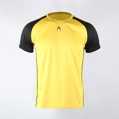 HO Soccer T-shirt de football Akademia jaune Haut niveau Polyester, couleurs disponibles, unisexe, enfants, jaune/noir, 12XXS HO Soccer T-shirt de football Akademia jaune Haut niveau Polyester, couleurs disponibles, unisexe, enfants, jaune/noir, 12XXS