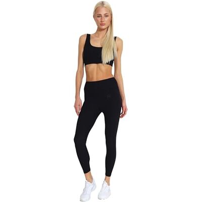 Carlheim Women's active wear leggings Ribbed Helle, Black, X-Small Carlheim Women's active wear leggings Ribbed Helle, Black, X-Small