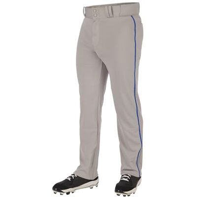Champro Triple Crown 2.0 Open Bottom Baseball Pants with Braid Pantalon, gris, Royal, L pour homme Champro Triple Crown 2.0 Open Bottom Baseball Pants with Braid Pantalon, gris, Royal, L pour homme