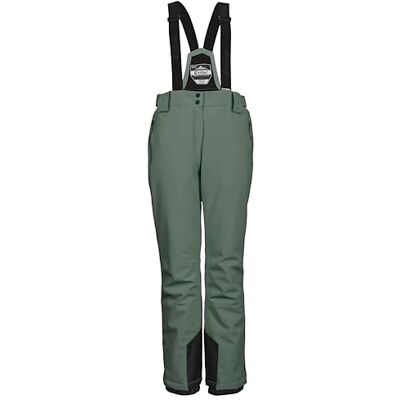 Killtec 37559-000 KSW 249 WMN Ski PNTS Pantalon Fonctionnel de Ski pour Femme avec Bretelles Amovibles, Protection des Bords et Jupe Pare-Neige Vert Gris Taille 38 Killtec 37559-000 KSW 249 WMN Ski PNTS Pantalon Fonctionnel de Ski pour Femme avec Bretelles Amovibles, Protection des Bords et Jupe Pare-Neige Vert Gris Taille 38